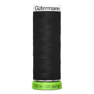 Gütermann 100% Recycled Polyester Thread #000 Black 100m -799742 - CA02776 - #000 - Justin Fabric!