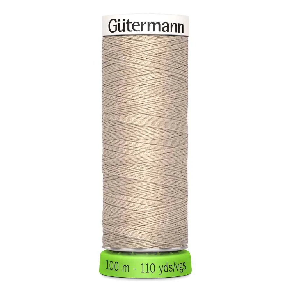 Gütermann 100% Recycled Polyester Thread #722 Sand 100m -CA02776-722 - Justin Fabric!