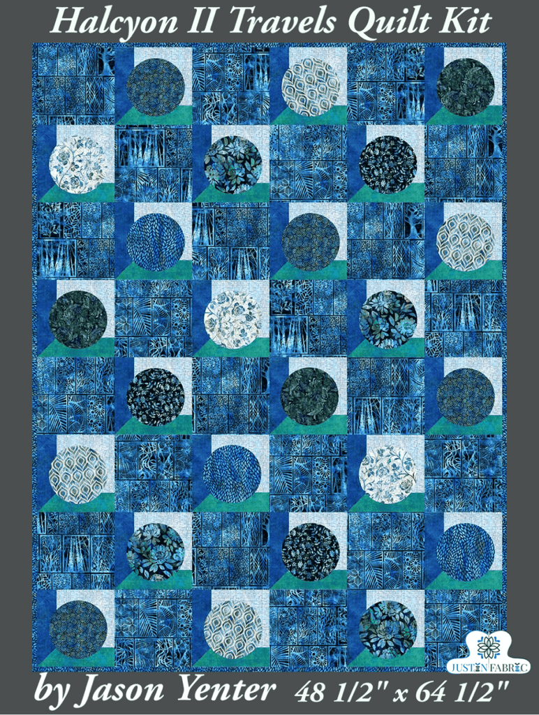 Halcyon II Travels Blue Quilt Kit by Jason Yenter for In The Beginning Fabrics -HN2-TRAVELS-BLUE - Justin Fabric!