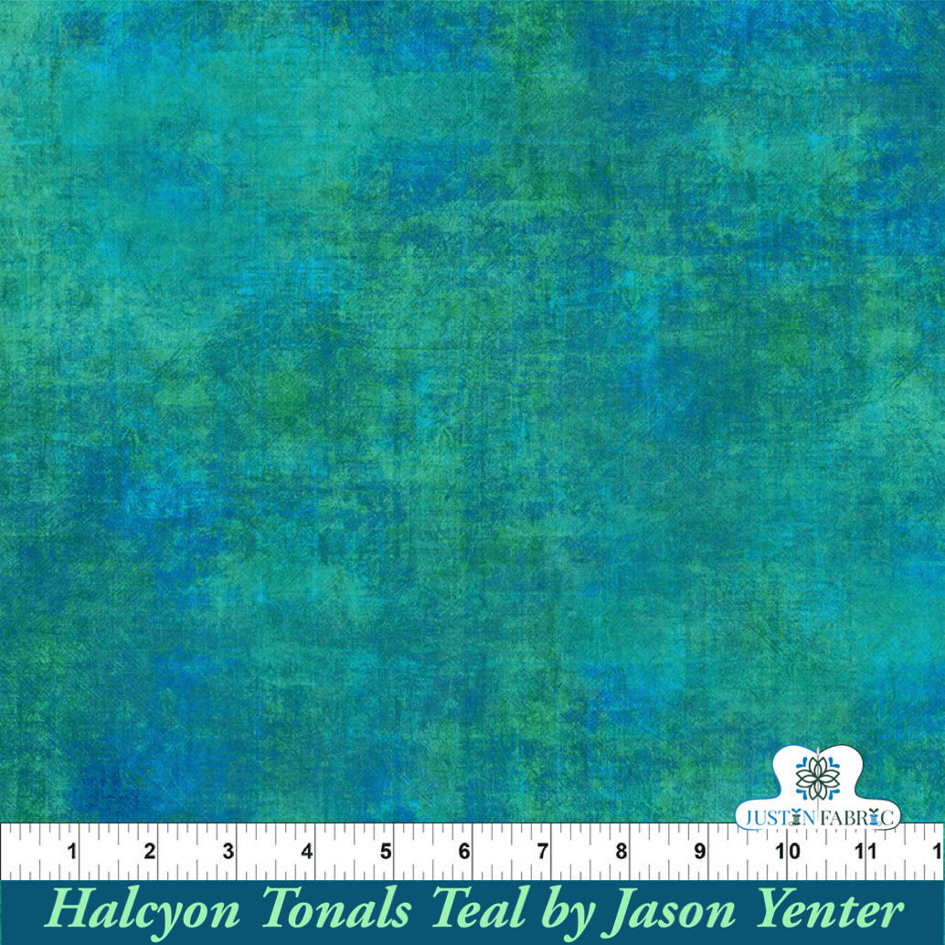 Halcyon Tonals Teal by Jason Yenter for In The Beginning Fabrics -12HN-5 - Justin Fabric!