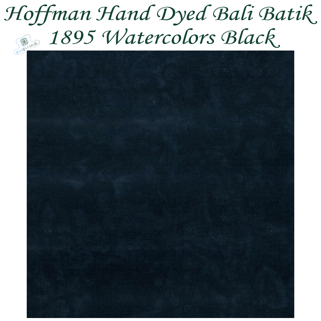 Hoffman Bali Batik 1895 Watercolors Black #1895-4 -H-1895-4-FQ - Justin Fabric!