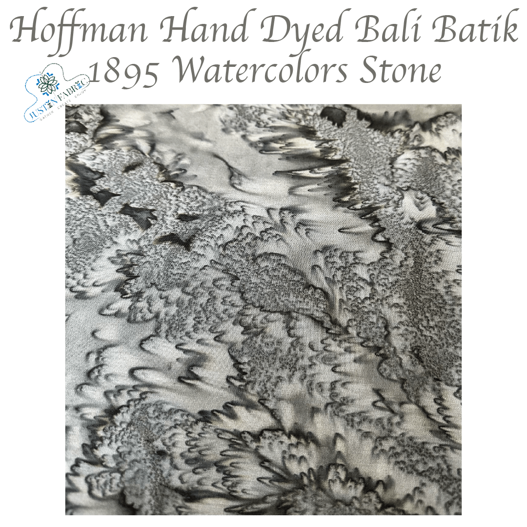 Hoffman Bali Batik 1895 Watercolors Stone Yardage | SKU: 1895-302 -H-1895-302 - Justin Fabric!