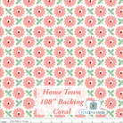 Home Town 108" Wideback Heirloom Coral by Lori Holt for Riley Blake Designs -WB13601-CORAL-1 - Justin Fabric!