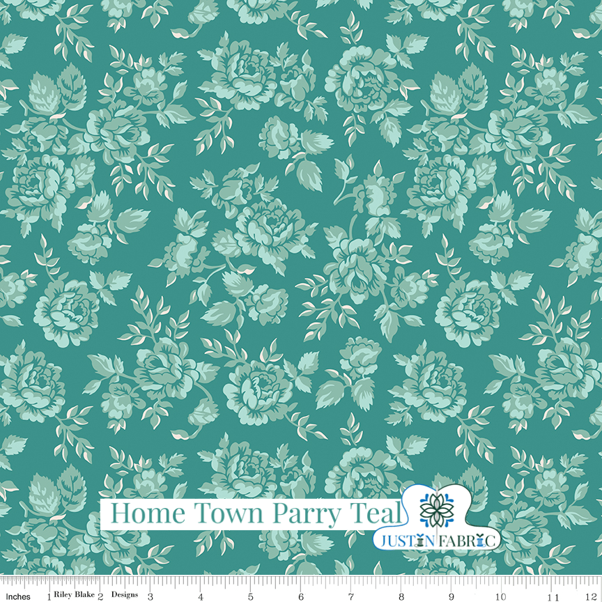 Home Town Parry Teal Yardage | SKU: C13580-TEAL -C13580-TEAL - Justin Fabric!
