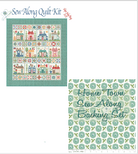 Home Town Sew Along Quilt Kit by Lori Holt | Riley Blake Designs -HOMETOWN-FAB+BACK-SEAGLASS - Justin Fabric!