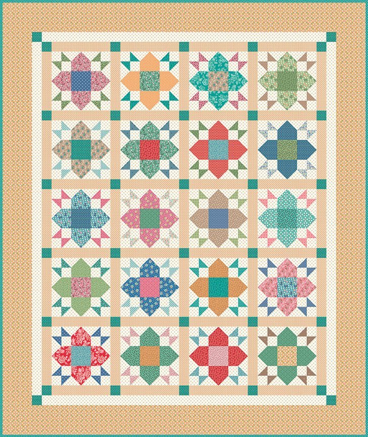 Home Town Welcome Quilt Kit by Lori Holt for Riley Blake Designs -KT-13580 - Justin Fabric!