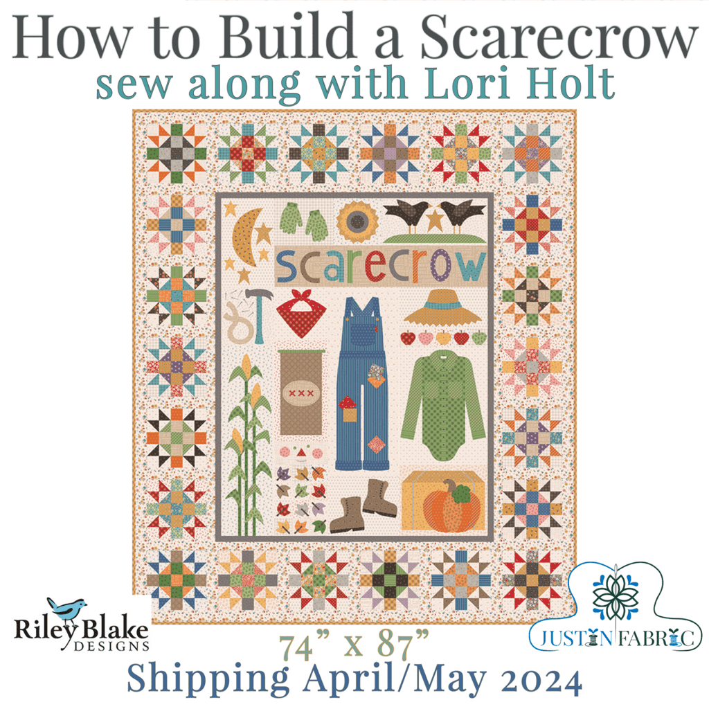 How to Build A Scarecrow Quilt Kit - Featuring Autumn by Lori Holt| Pre-order (April/May 2024) -SA-HTBAS-FABRIC - Justin Fabric!
