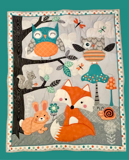 Owl’s Woodland Adventure Finished Quilt