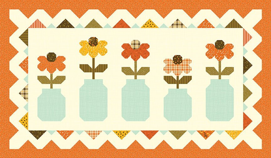 In a Fruit Jar Autumn Boxed Runner Kit by Sandy Gervais for Riley Blake Designs -KT-10821 - Justin Fabric!