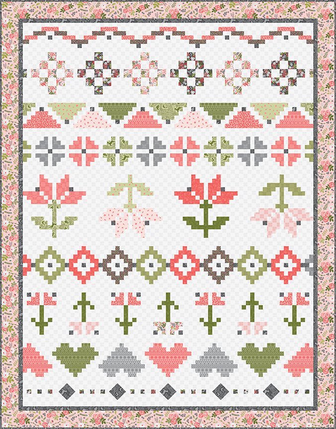 Knitted Row-Along Sew-Along Boxed Quilt Kit by Jill Finley for Riley Blake Designs -KT-12710 - Justin Fabric!