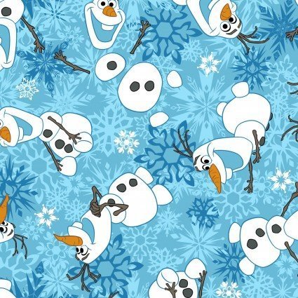 Disney Frozen Olaf Fleece Licensed Yardage by Fabric Traditions -52172-1 - Justin Fabric!