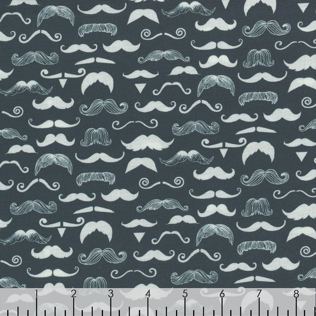 Licensed to Carry Le Moustache Carbon by Dear Stella Fabrics -D2586-CARBON-1 - Justin Fabric!