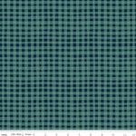 Love You S’more Gingham Teal Yardage | SKU: C12143-TEAL -C12143-TEAL - Justin Fabric!