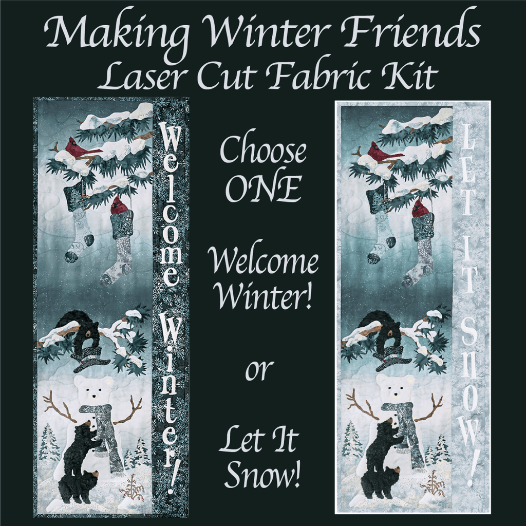 Making Winter Friends Laser Cut Fabric Kit by McKenna Ryan using Hoffman Fabrics -LKMWF - Justin Fabric!