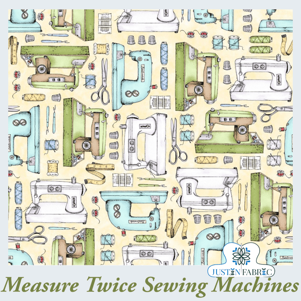 Measure Twice Sewing Machines Yardage | SKU: MAS9890-S -MAS9890-S - Justin Fabric!