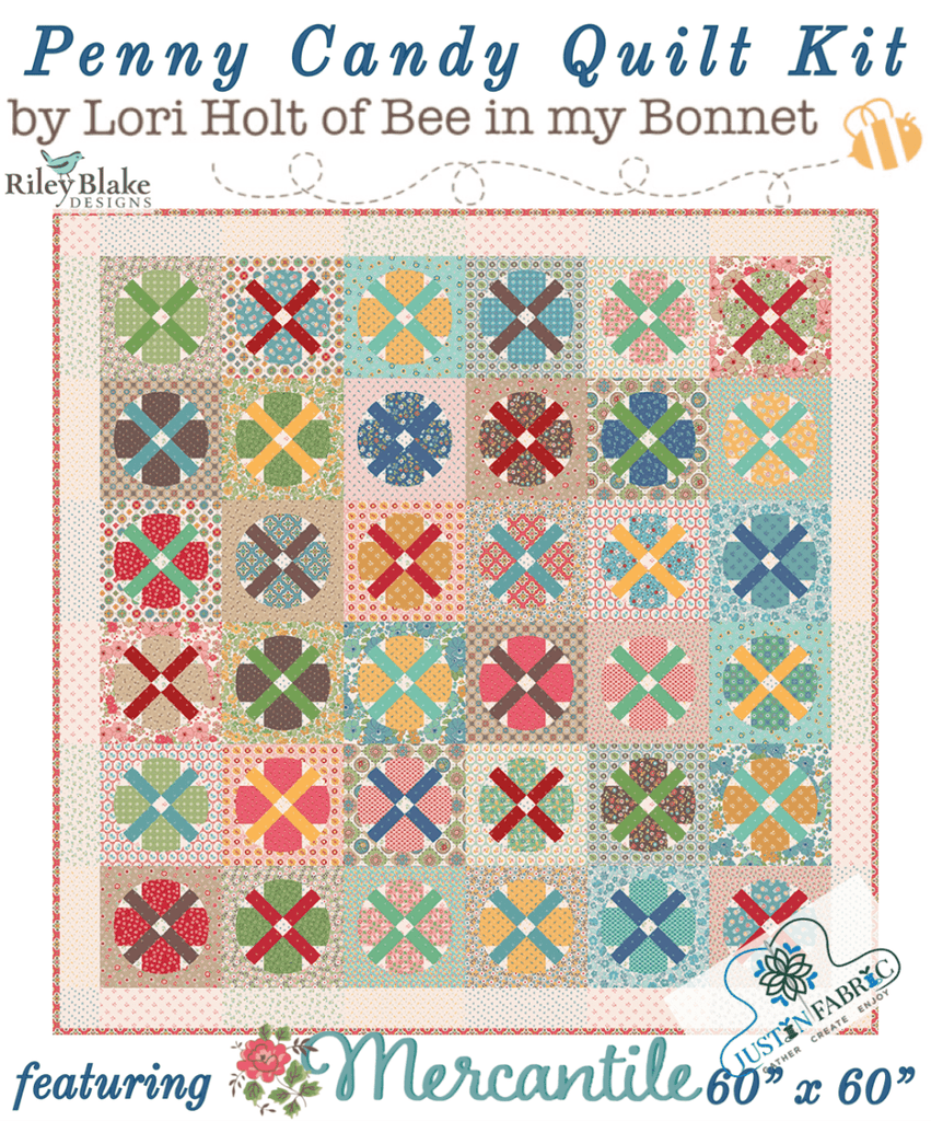 Mercantile Penny Candy Quilt Kit by Lori Holt | Pre-order for January 2024 -KT-14380 - Justin Fabric!