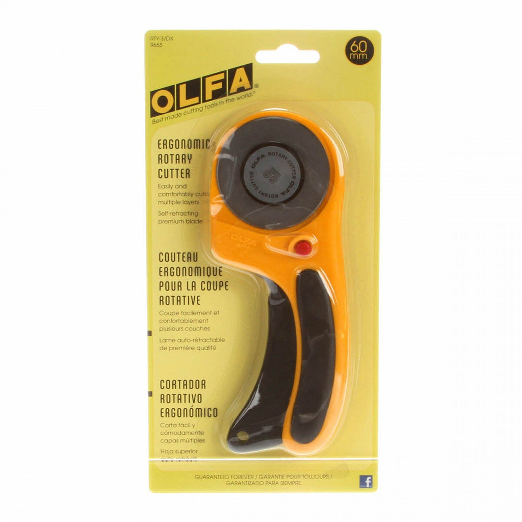 Olfa 60mm Deluxe Rotary Cutter -RTY3DX - Justin Fabric!