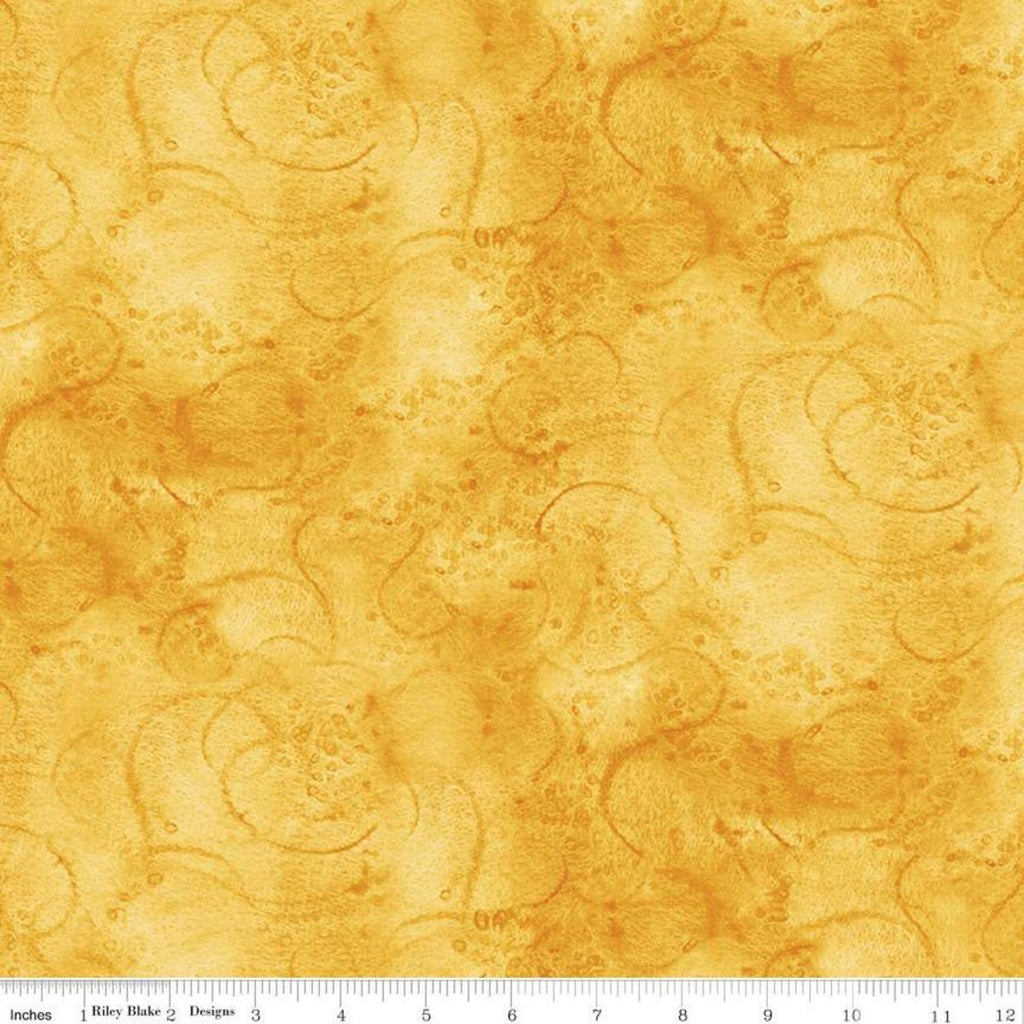 Painters Watercolor Swirl in Gold Yardage | SKU: C680-GOLD -C680-GOLD-1/4 - Justin Fabric!