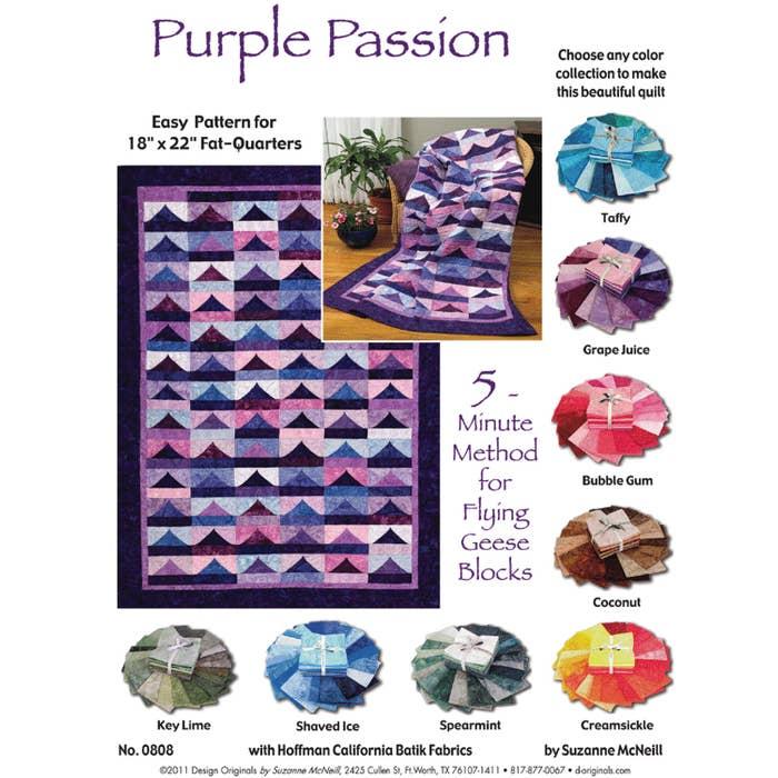 Purple Passion Pattern by Suzanne McNeill -No. 0808 - Justin Fabric!