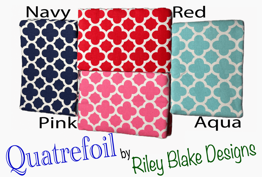 Quatrefoil by Riley Blake Designs Duck Canvas - 100% Cotton -C435-Aqua - Justin Fabric!