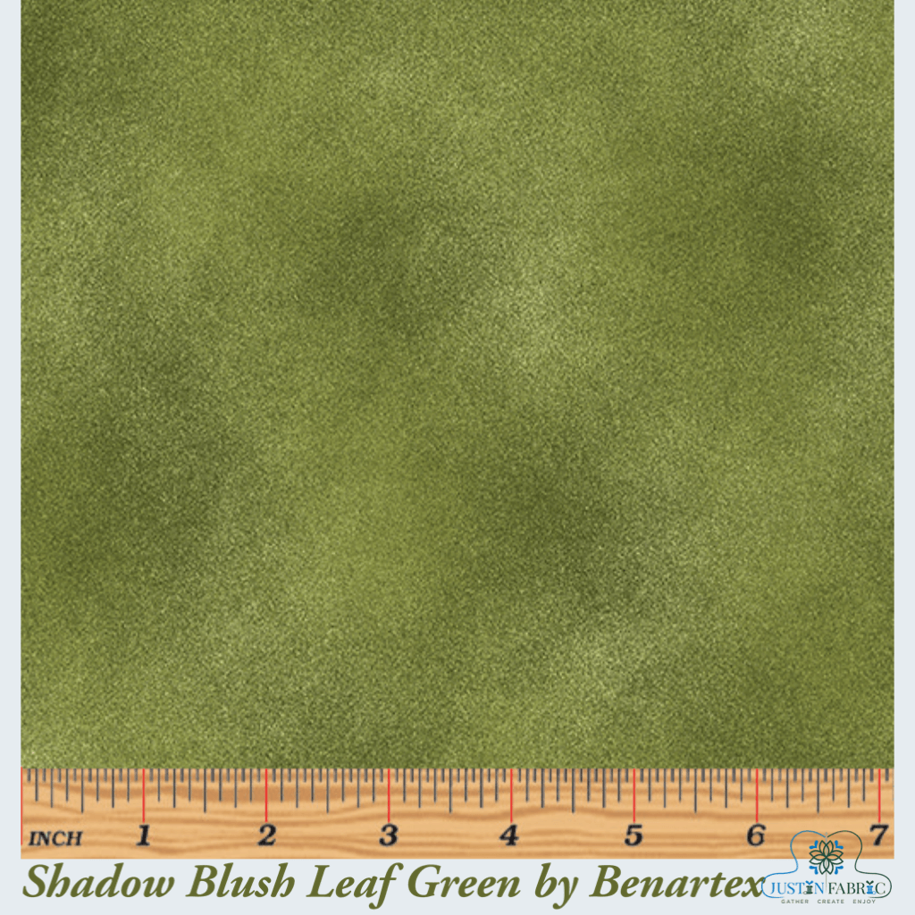 Shadow Blush Leaf Green Yardage by Benartex Studio -2045-KK-1 - Justin Fabric!