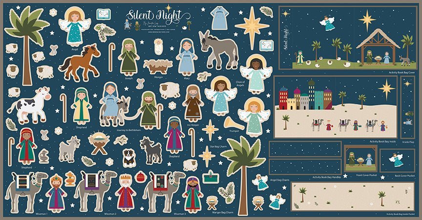 Silent Night Nativity Felt Panel by Jennifer Long | Riley Blake Designs #FT13576-PANEL -FT13576-PANEL - Justin Fabric!