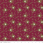 Silent Night Olive Branch Berry Sparkle Yardage | SKU: SC13572-BERRY -SC13572-BERRY - Justin Fabric!