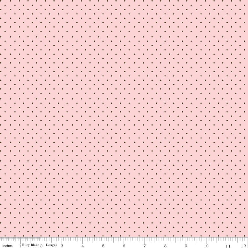 Springtime Dots Pink Yardage | SKU: C12816-PINK -C12816-PINK - Justin Fabric!