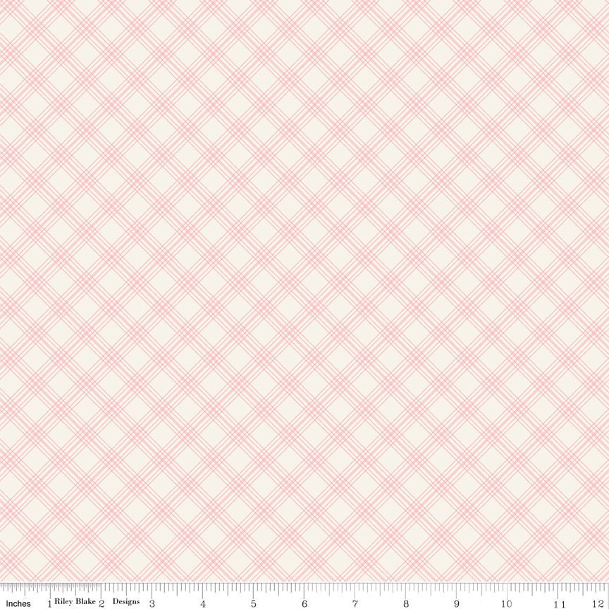 Springtime Plaid Pink Yardage | SKU: C12815-PINK -C12815-PINK - Justin Fabric!