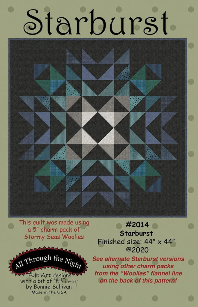 Starburst Quilt Pattern Booklet by Bonnie Sullivan - ATN2014 -ATN2014 - Justin Fabric!