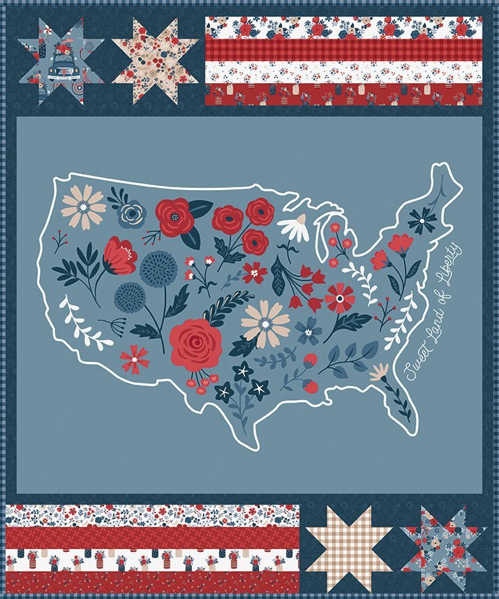 Sweet Land of Liberty Panel Quilt Kit for Riley Blake Designs -KT-13180 - Justin Fabric!
