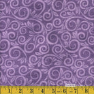 Purple Swirl Cotton Flannel Fabric 108" Wide. Tone on Tone Light Swirls on Darker Background. Wide Fabric by the yard for sale at www.justinfabric.com