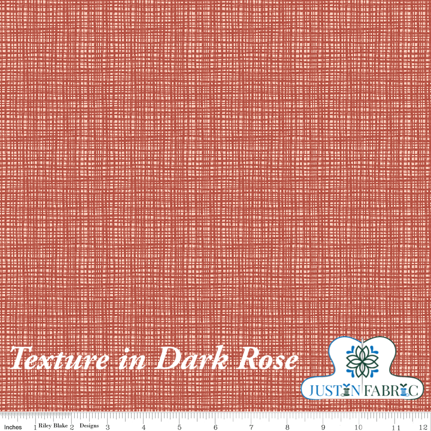 Texture in Dark Rose Basic Yardage | SKU: C610-DKROSE -C610-DKROSE - Justin Fabric!