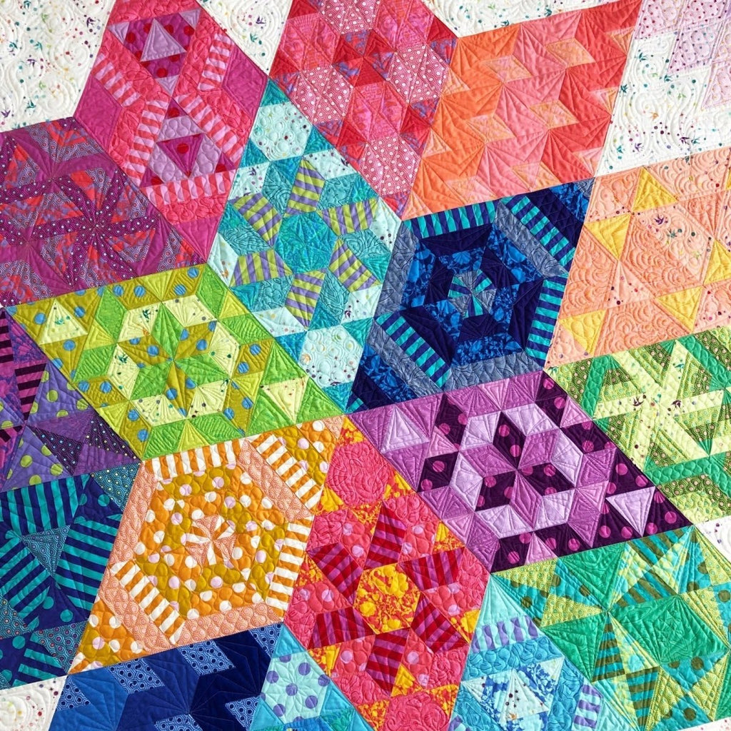 Tula Pink Nebula Block of the Month Quilt Kit - Tula Pink and Jaybird Quilts - Justin Fabric!