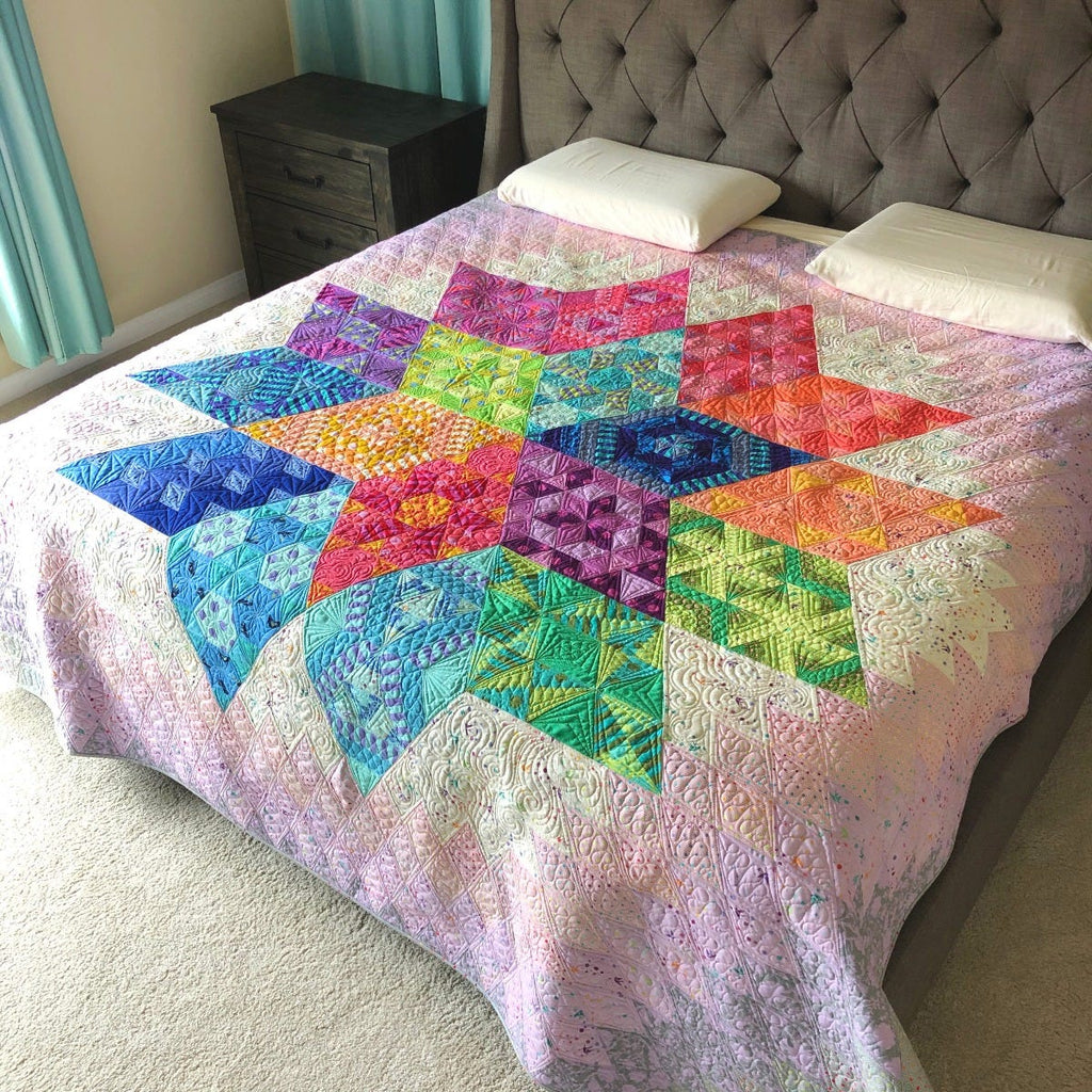 Tula Pink Nebula Block of the Month Quilt Kit - Tula Pink and Jaybird Quilts - Justin Fabric!