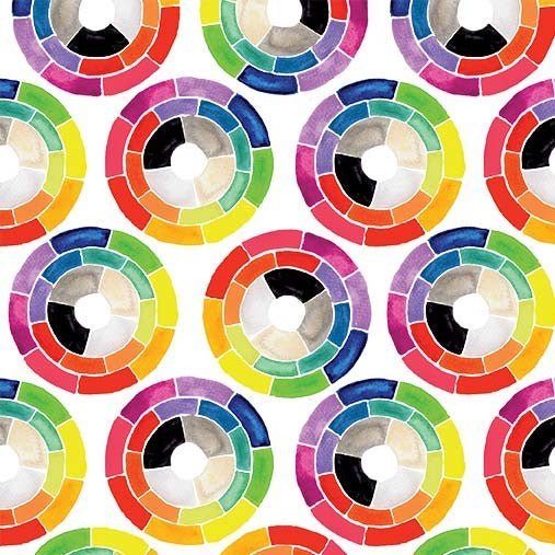 Mess Maker Wheel of Color Yardage | SKU: DC10149-MULTI -DC10149-MULT - Justin Fabric!