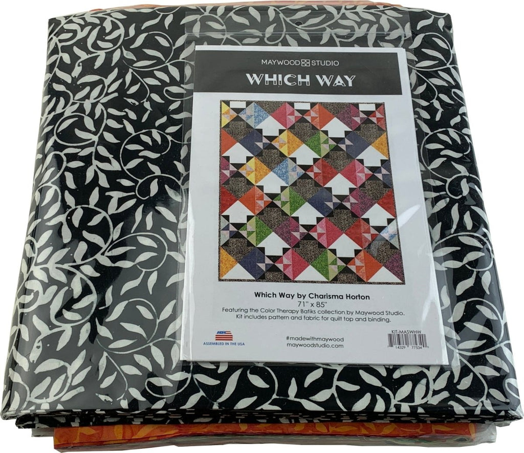 Which Way Color Therapy Batiks Quilt Kit - Maywood Studio -KIT-MASWHW - Justin Fabric!